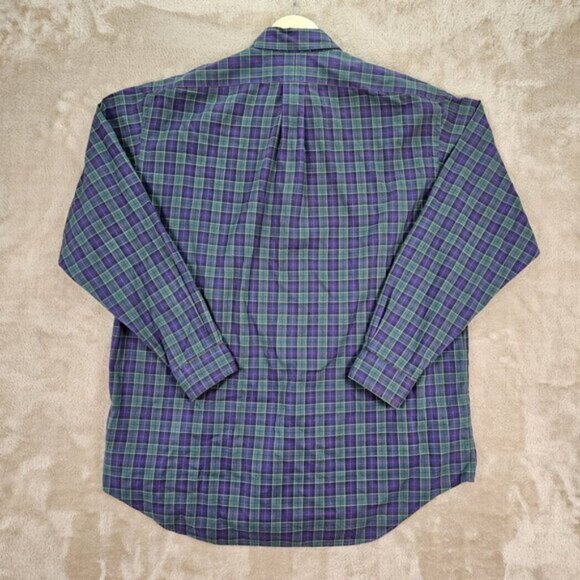 Ralph Lauren Dress Shirt Blake 100% Two-Ply Cotton Long Sleeve Men's Sz L Oxford - Picture 3 of 10